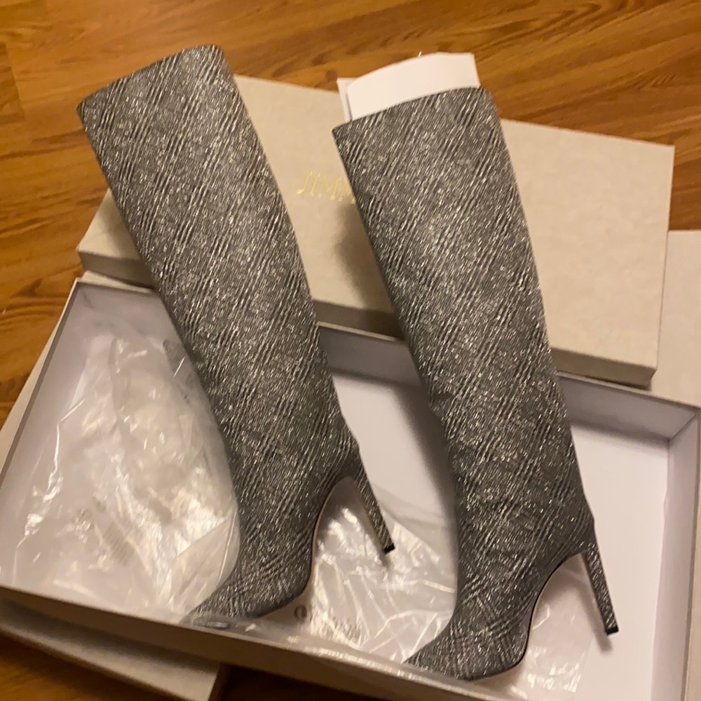 Jimmy Choo Glitter knee high boots
